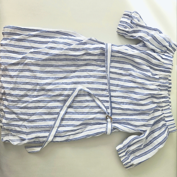 Michael Kors Off the Shoulder Linen Dress, 3/4 Sleeves, Size XS - Picture 6 of 6